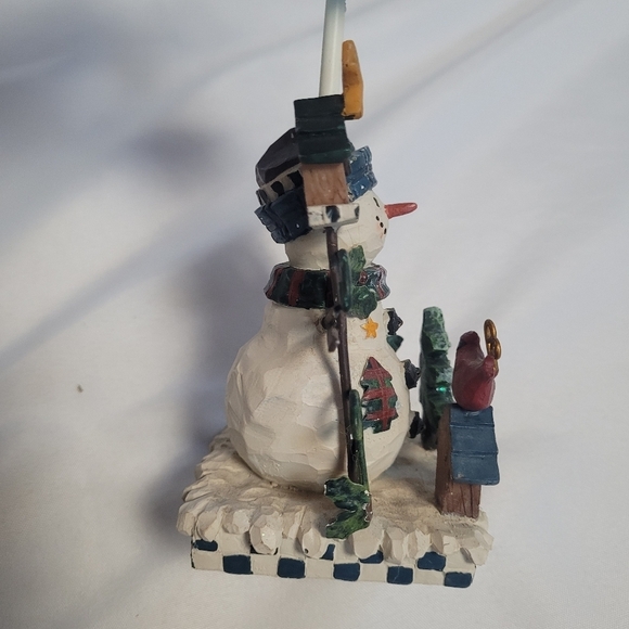 Home Interiors Snowman Metal Tea Light Lamp Holiday Winter Decor - Picture 11 of 12